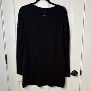 J. Jill Size L Classic Black Simply Supima Scoop Neck Tunic